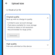 Choose your upload size.